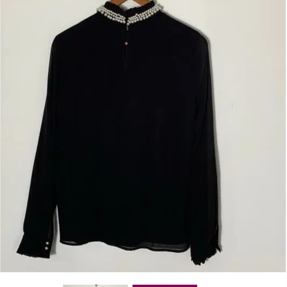 Pearl Choker Blouse - Karl Lagerfeld.